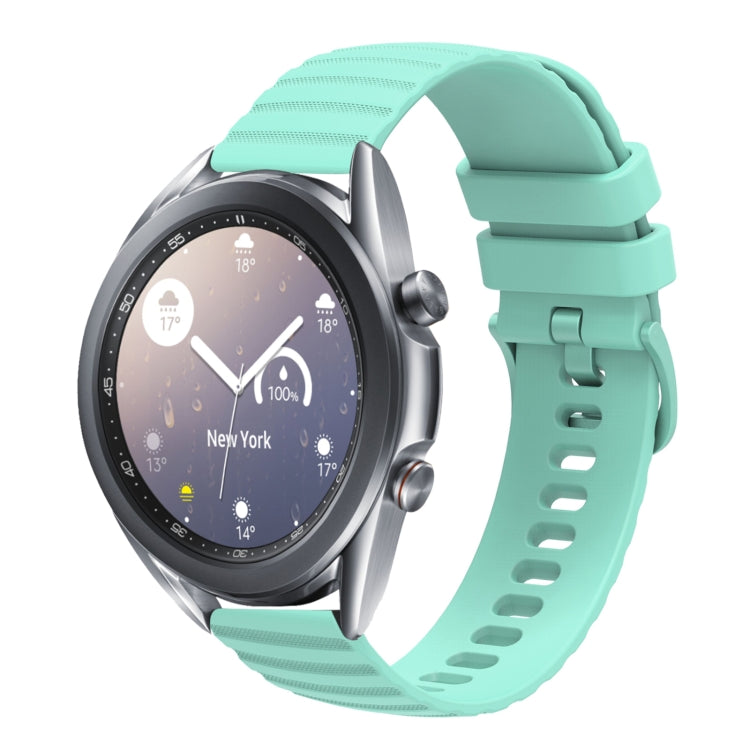 22mm Wavy Dot Pattern Solid Color Silicone Watch Band