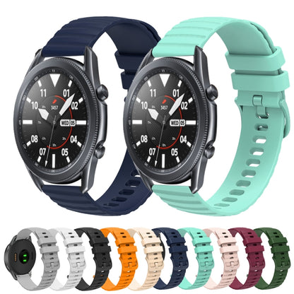 22mm Wavy Dot Pattern Solid Color Silicone Watch Band