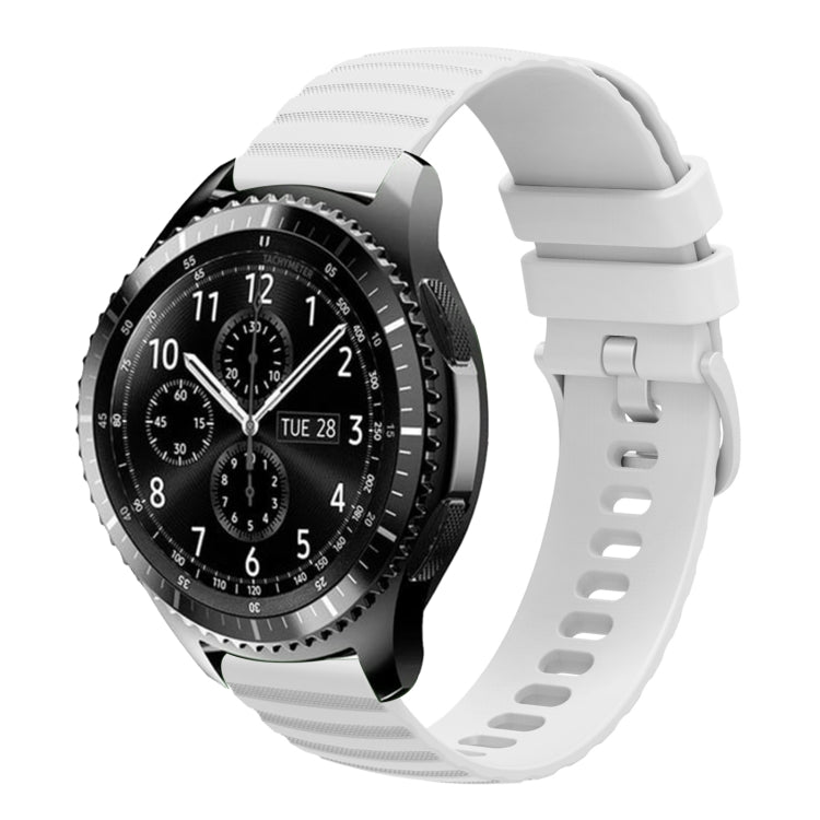 22mm Wavy Dot Pattern Solid Color Silicone Watch Band