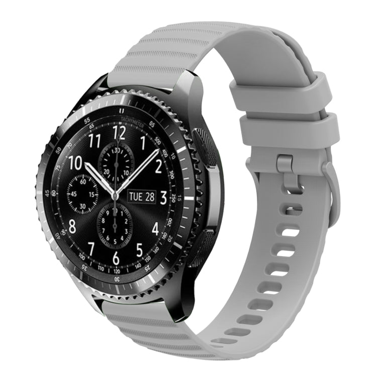 22mm Wavy Dot Pattern Solid Color Silicone Watch Band