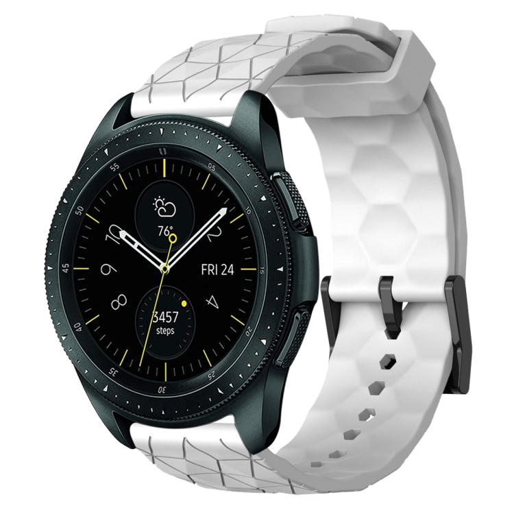 20mm Football Pattern Solid Color Silicone Watch Band