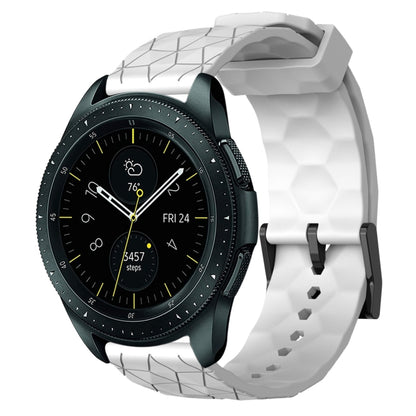 20mm Football Pattern Solid Color Silicone Watch Band