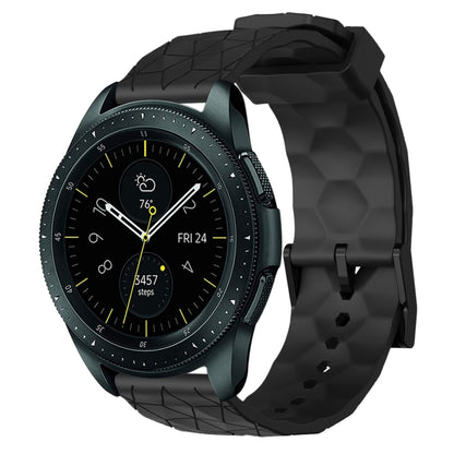 20mm Football Pattern Solid Color Silicone Watch Band