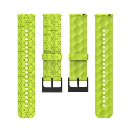 22mm Football Pattern Solid Color Silicone Watch Band