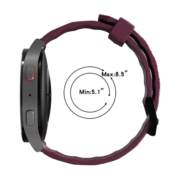 22mm Football Pattern Solid Color Silicone Watch Band