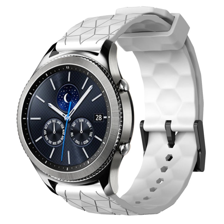 22mm Football Pattern Solid Color Silicone Watch Band