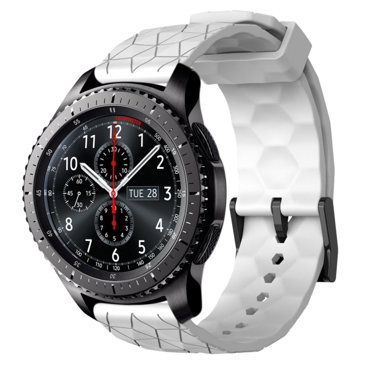 22mm Football Pattern Solid Color Silicone Watch Band