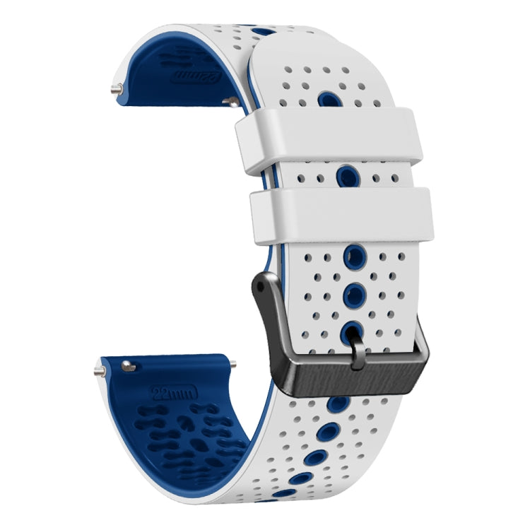 22mm Perforated Two-Color Silicone Watch Band