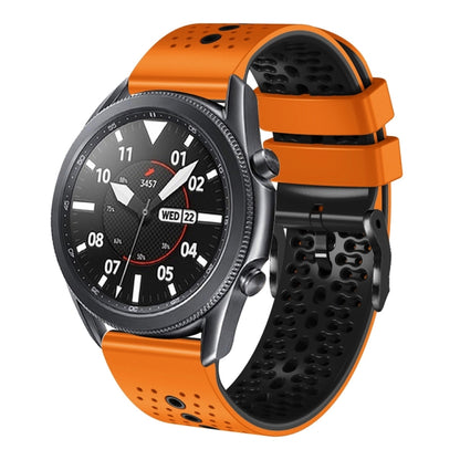 22mm Perforated Two-Color Silicone Watch Band