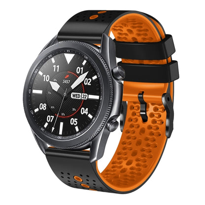 22mm Perforated Two-Color Silicone Watch Band