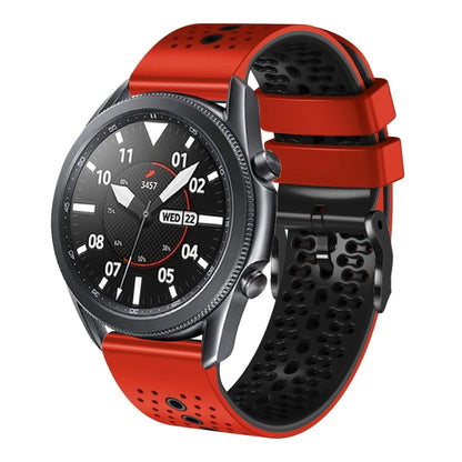 22mm Perforated Two-Color Silicone Watch Band
