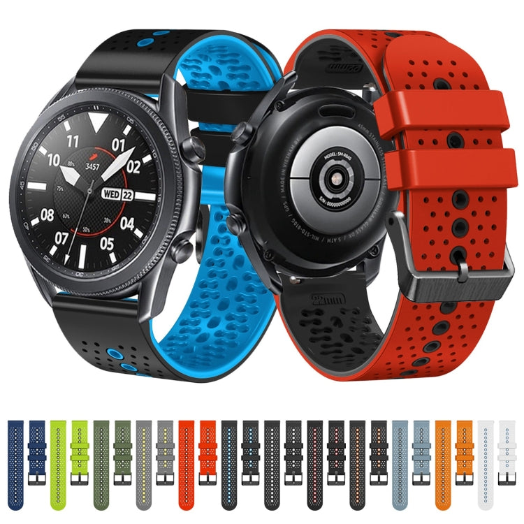 22mm Perforated Two-Color Silicone Watch Band