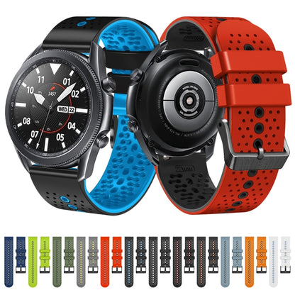 22mm Perforated Two-Color Silicone Watch Band