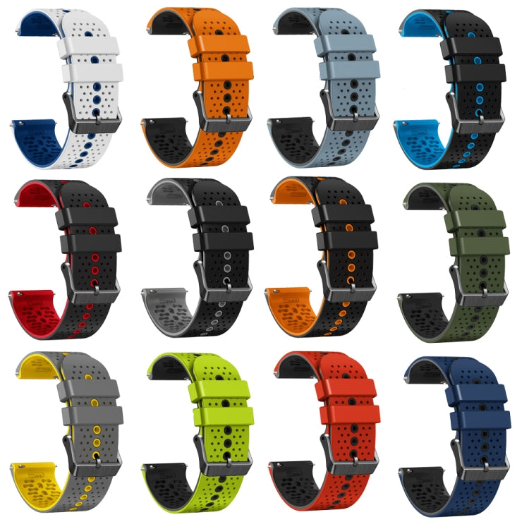 22mm Perforated Two-Color Silicone Watch Band