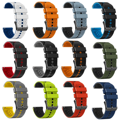 22mm Perforated Two-Color Silicone Watch Band
