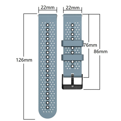 22mm Perforated Two-Color Silicone Watch Band