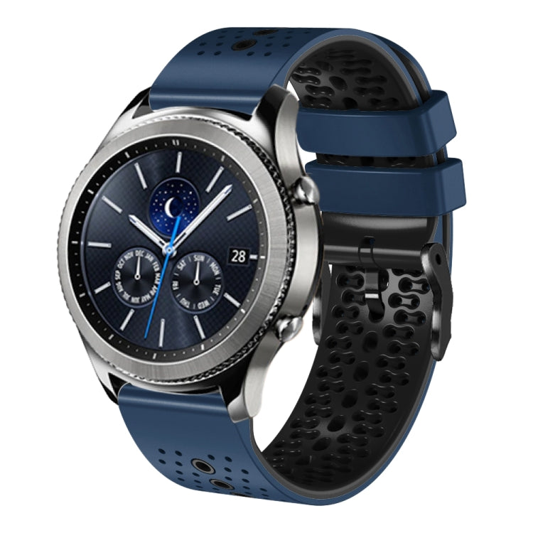 22mm Perforated Two-Color Silicone Watch Band