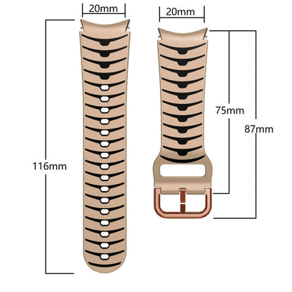 Curved Texture Silicone Watch Band