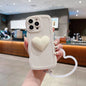 3D Heart Skin-Feel Silicone Phone Case with Wristband