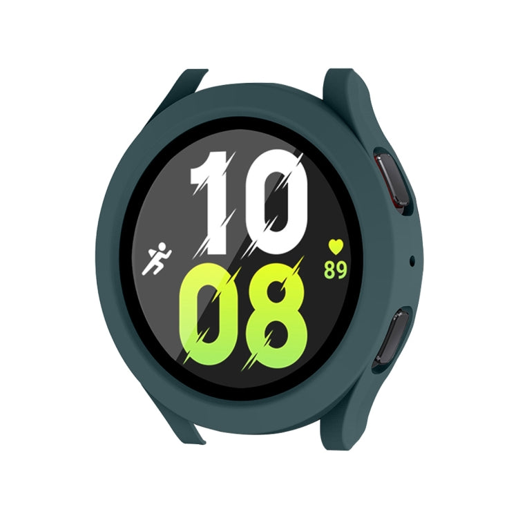 For Samsung Galaxy Watch4/5 44mm ENKAY Hat-Prince Waterproof Full Coverage PC Frame + 9H Tempered Glass Case