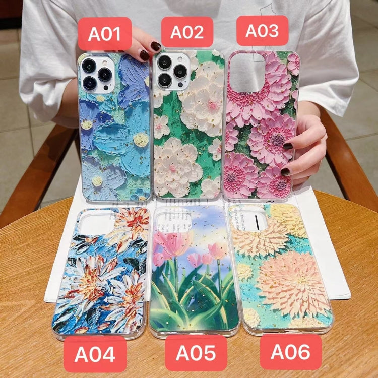 Gold Foil Oil Painting Epoxy TPU Phone Case