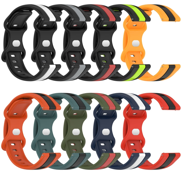 20mm Butterfly Buckle Two-Color Silicone Watch Band