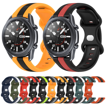 22mm Butterfly Buckle Two-Color Silicone Watch Band