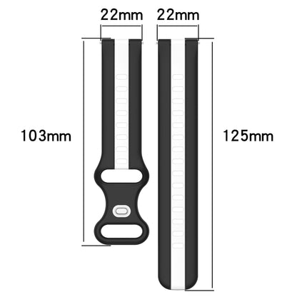 22mm Butterfly Buckle Two-Color Silicone Watch Band