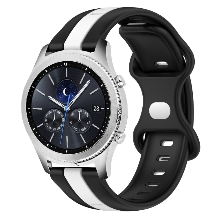 22mm Butterfly Buckle Two-Color Silicone Watch Band