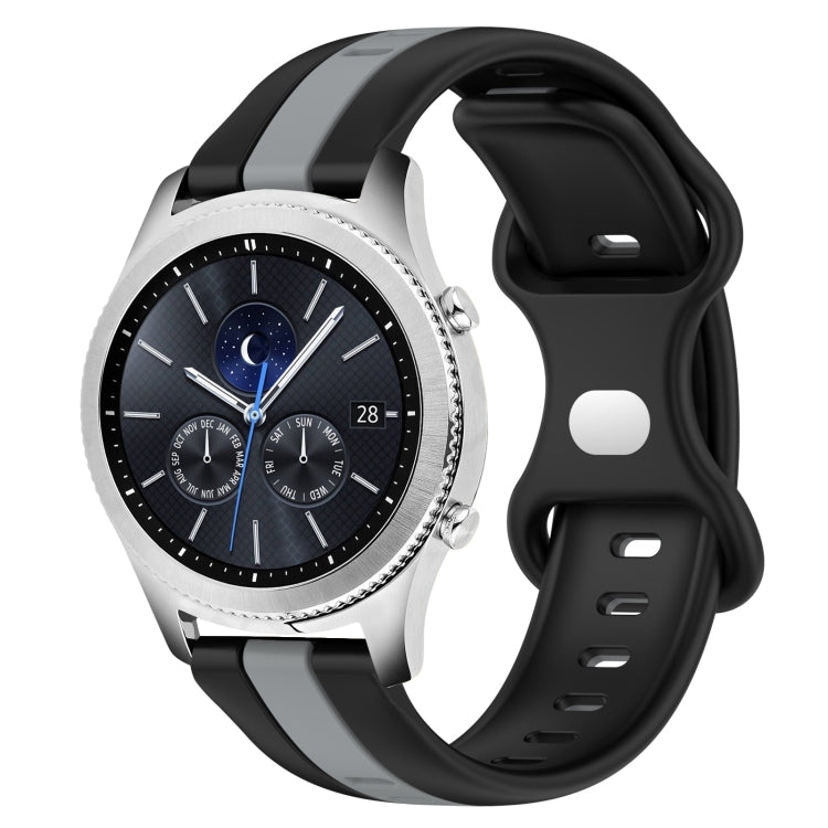 22mm Butterfly Buckle Two-Color Silicone Watch Band