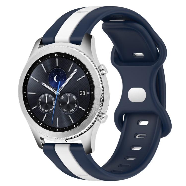 22mm Butterfly Buckle Two-Color Silicone Watch Band