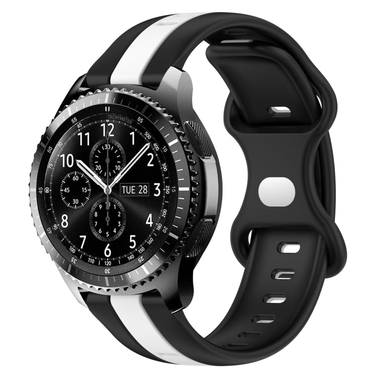 22mm Butterfly Buckle Two-Color Silicone Watch Band