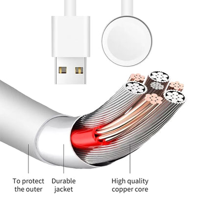 1m USB Magnetic Fast Charger Charging Cable for Watch Apple Series Ultra/8/7/6/SE/SE2/5/4/3/2/1