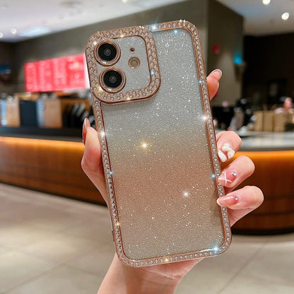 Diamond Gradient Glitter Plated TPU Phone Case