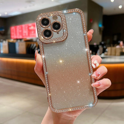 Diamond Gradient Glitter Plated TPU Phone Case
