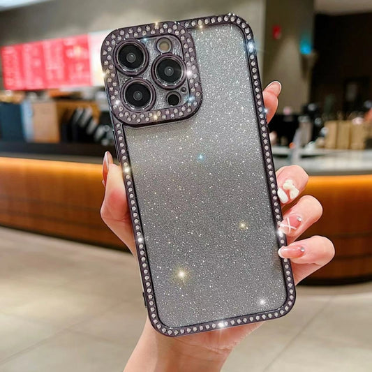 Diamond Gradient Glitter Plated TPU Phone Case