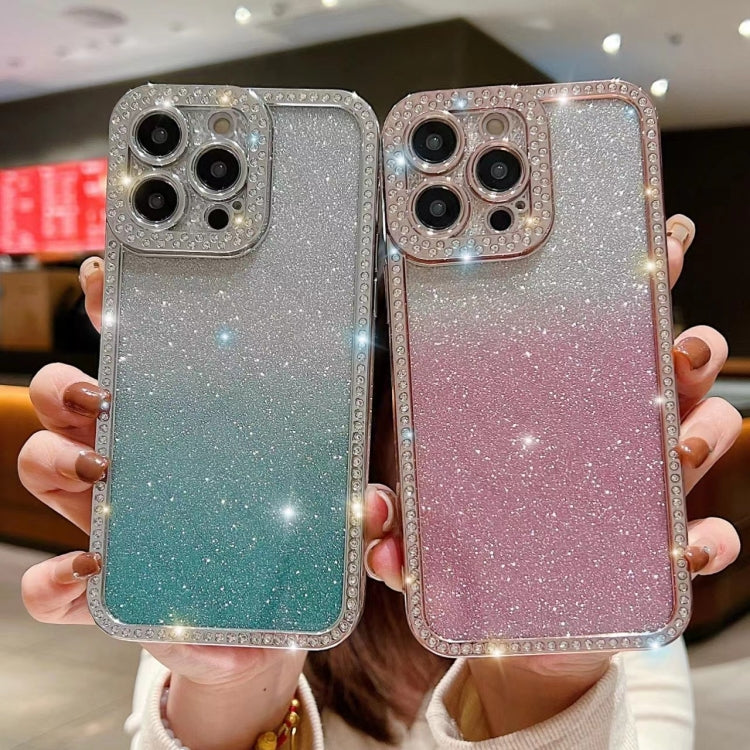Diamond Gradient Glitter Plated TPU Phone Case