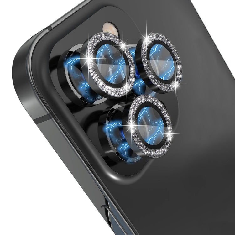 NORTHJO Camera Lens Protector Tempered Glass Bling Glitter Metal Ring Film