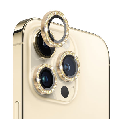 NORTHJO Camera Lens Protector Tempered Glass Bling Glitter Metal Ring Film