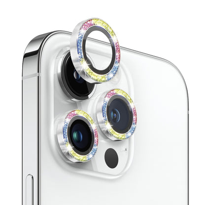 NORTHJO Camera Lens Protector Tempered Glass Bling Glitter Metal Ring Film