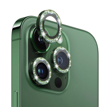 NORTHJO Camera Lens Protector Tempered Glass Bling Glitter Metal Ring Film