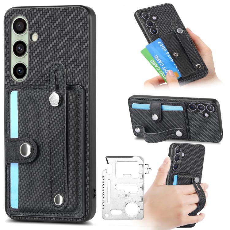 Wristband Kickstand Wallet Back Phone Case with Tool Knife, For Samsung Galaxy S25 Edge 5G, For Samsung Galaxy A56 5G, For Samsung Galaxy A36, For Samsung Galaxy S25 5G