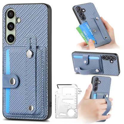 Wristband Kickstand Wallet Back Phone Case with Tool Knife, For Samsung Galaxy S25 Edge 5G, For Samsung Galaxy A56 5G, For Samsung Galaxy A36, For Samsung Galaxy S25 5G