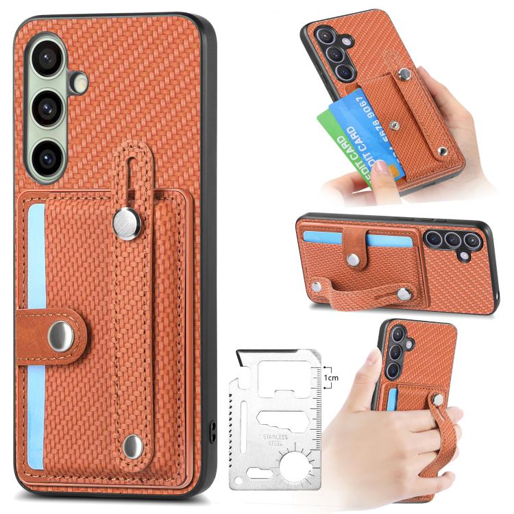 Wristband Kickstand Wallet Back Phone Case with Tool Knife, For Samsung Galaxy S25 Edge 5G, For Samsung Galaxy A56 5G, For Samsung Galaxy A36, For Samsung Galaxy S25 5G