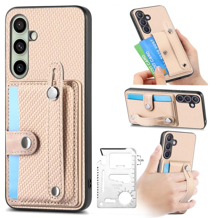 Wristband Kickstand Wallet Back Phone Case with Tool Knife, For Samsung Galaxy S25 Edge 5G, For Samsung Galaxy A56 5G, For Samsung Galaxy A36, For Samsung Galaxy S25 5G
