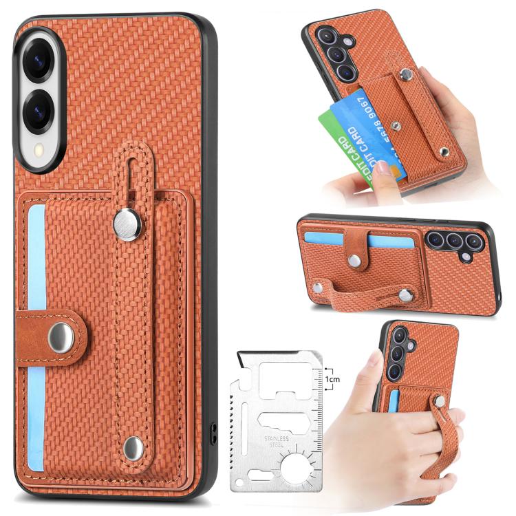 Wristband Kickstand Wallet Back Phone Case with Tool Knife, For Samsung Galaxy S25 Edge 5G, For Samsung Galaxy A56 5G, For Samsung Galaxy A36, For Samsung Galaxy S25 5G