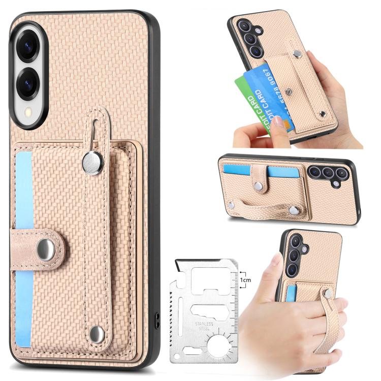 Wristband Kickstand Wallet Back Phone Case with Tool Knife, For Samsung Galaxy S25 Edge 5G, For Samsung Galaxy A56 5G, For Samsung Galaxy A36, For Samsung Galaxy S25 5G