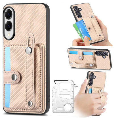 Wristband Kickstand Wallet Back Phone Case with Tool Knife, For Samsung Galaxy S25 Edge 5G, For Samsung Galaxy A56 5G, For Samsung Galaxy A36, For Samsung Galaxy S25 5G