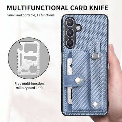 Wristband Kickstand Wallet Back Phone Case with Tool Knife, For Samsung Galaxy A22 4G, For Samsung Galaxy A22 5G, For Samsung Galaxy S21 FE 5G, For Samsung Galaxy A32 5G