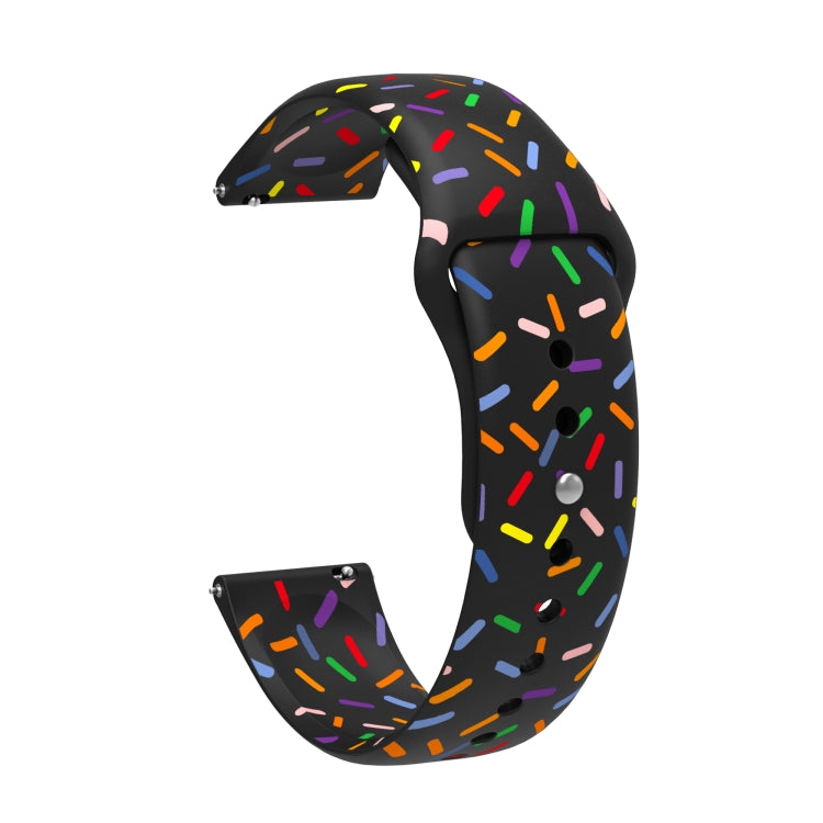 Sports Rainbow Dots Silicone Buckle Watch Band